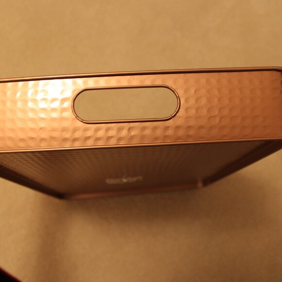 12" x 16 1/2" copper colored tin serving tray/centerpiece perfect for fall decor - Picture 6 of 10